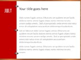 July Red PowerPoint Template text slide design