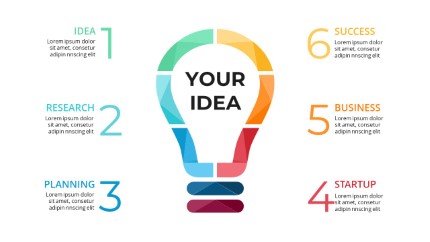 Bulb PowerPoint Infographic pptx design