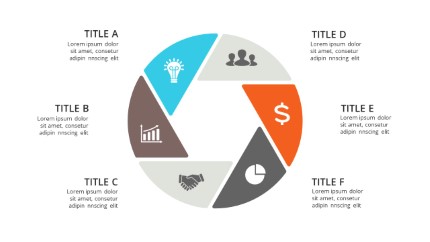 Circle 6 Cycle PowerPoint Infographic pptx design