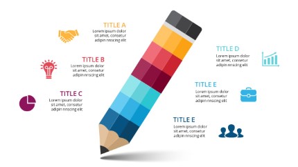 Pencil PowerPoint Infographic pptx design