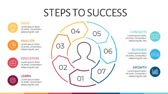 Steps 4 PowerPoint Infographic pptx design