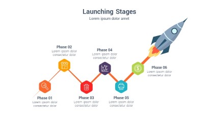 Launch Stages 027 PowerPoint Infographic pptx design