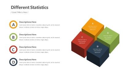 Statistics Cubes Infographic Layout PowerPoint Infographic pptx design