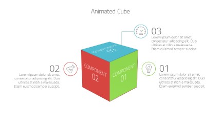 Cube Infographic PowerPoint Infographic pptx design