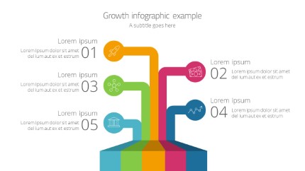 Growth lines Infographic PowerPoint Infographic pptx design