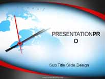 World Clock PowerPoint Template text slide design