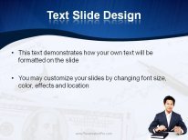 Asian Business Man PowerPoint Template text slide design