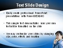 Asian Woman Cell Talk PowerPoint Template text slide design
