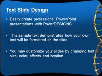 DNA Strand PowerPoint Template text slide design