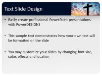 Religion Cross PowerPoint Template text slide design