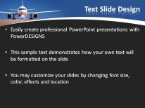 Travel By Airplane PowerPoint Template text slide design