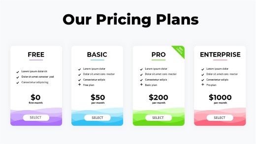Pricing Table 13 PowerPoint Infographic pptx design