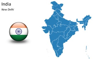 PowerPoint Country Map India