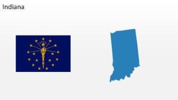 PowerPoint US State Indiana Map