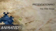 Animated puzzle Widescreen PPT PowerPoint Animated Template Background