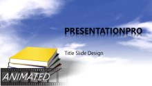 Download animated books in clouds widescreen PowerPoint Widescreen Template and other software plugins for Microsoft PowerPoint