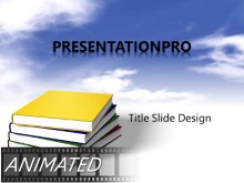 Download animated books in clouds Animated PowerPoint Template and other software plugins for Microsoft PowerPoint