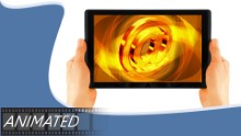 Animated Internet Tablet Widescreen PPT PowerPoint Animated Template Background