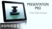 Animated Nature Waterstone 3 Widescreen PPT PowerPoint Animated Template Background