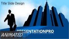 Animated Cloud Business Widescreen PPT PowerPoint Animated Template Background