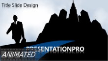 Animated Dark City Widescreen PPT PowerPoint Animated Template Background
