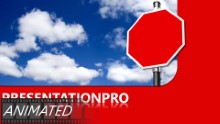 Blank Caution In Clouds Widescreen PPT PowerPoint Animated Template Background