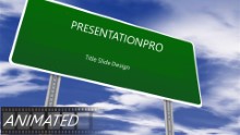 Blank Road Sign PPT PowerPoint Animated Template Background