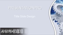 Multi Gears Gray Widescreen PPT PowerPoint Animated Template Background
