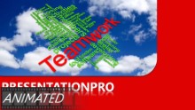 Teamwork Tag Cloud Widescreen PPT PowerPoint Animated Template Background