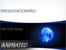 Animated Revolving Glow Globe PPT PowerPoint Animated Template Background