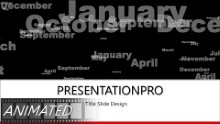 Months Of The Year Widescreen PPT PowerPoint Animated Template Background