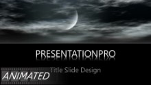 Moon Clouds Widescreen PPT PowerPoint Animated Template Background