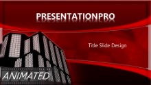 Building Red Widescreen PPT PowerPoint Animated Template Background