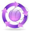 Download arrowcycle a 5purple PowerPoint Graphic and other software plugins for Microsoft PowerPoint