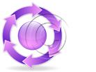 Download arrowcycle a 6purple PowerPoint Graphic and other software plugins for Microsoft PowerPoint