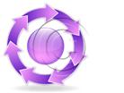 Download arrowcycle a 7purple PowerPoint Graphic and other software plugins for Microsoft PowerPoint