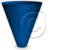 Download cone down 1blue PowerPoint Graphic and other software plugins for Microsoft PowerPoint