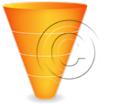 Download cone down 4orange PowerPoint Graphic and other software plugins for Microsoft PowerPoint