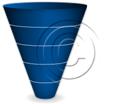 Download cone down 5blue PowerPoint Graphic and other software plugins for Microsoft PowerPoint