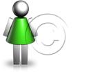 Download 3d woman green PowerPoint Graphic and other software plugins for Microsoft PowerPoint