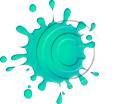 Paint Splatter Teal PPT PowerPoint picture photo