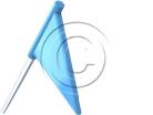 Download flag pin light blue 04 PowerPoint Graphic and other software plugins for Microsoft PowerPoint