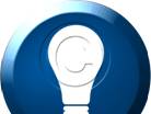 Transparent Button Lightbulb Blue PPT PowerPoint picture photo