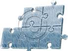 Puzzle 5 Blue Sketch PPT PowerPoint picture photo