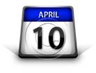 Calendar April 10 PPT PowerPoint Image Picture