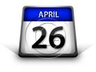 Calendar April 26 PPT PowerPoint Image Picture