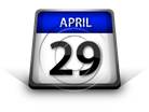 Calendar April 29 PPT PowerPoint Image Picture