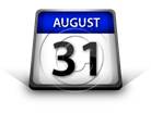 Calendar August31 PPT PowerPoint Image Picture