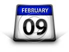Calendar February 09 PPT PowerPoint Image Picture