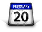 Calendar February 20 PPT PowerPoint Image Picture